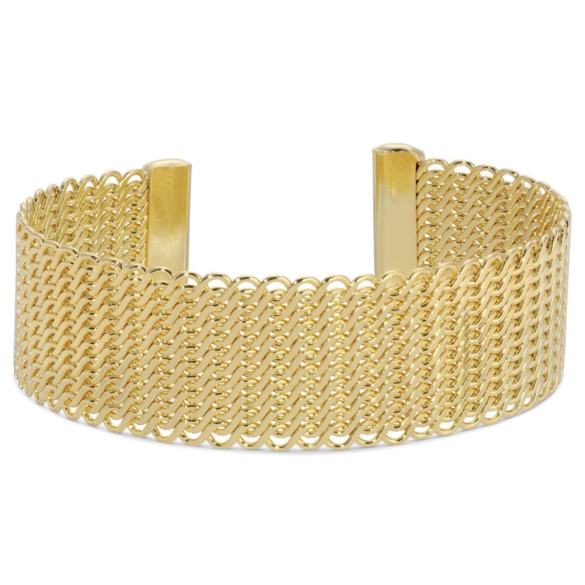 Interwoven Mesh Vibe Cuff Bracelet - Splendid Iris
