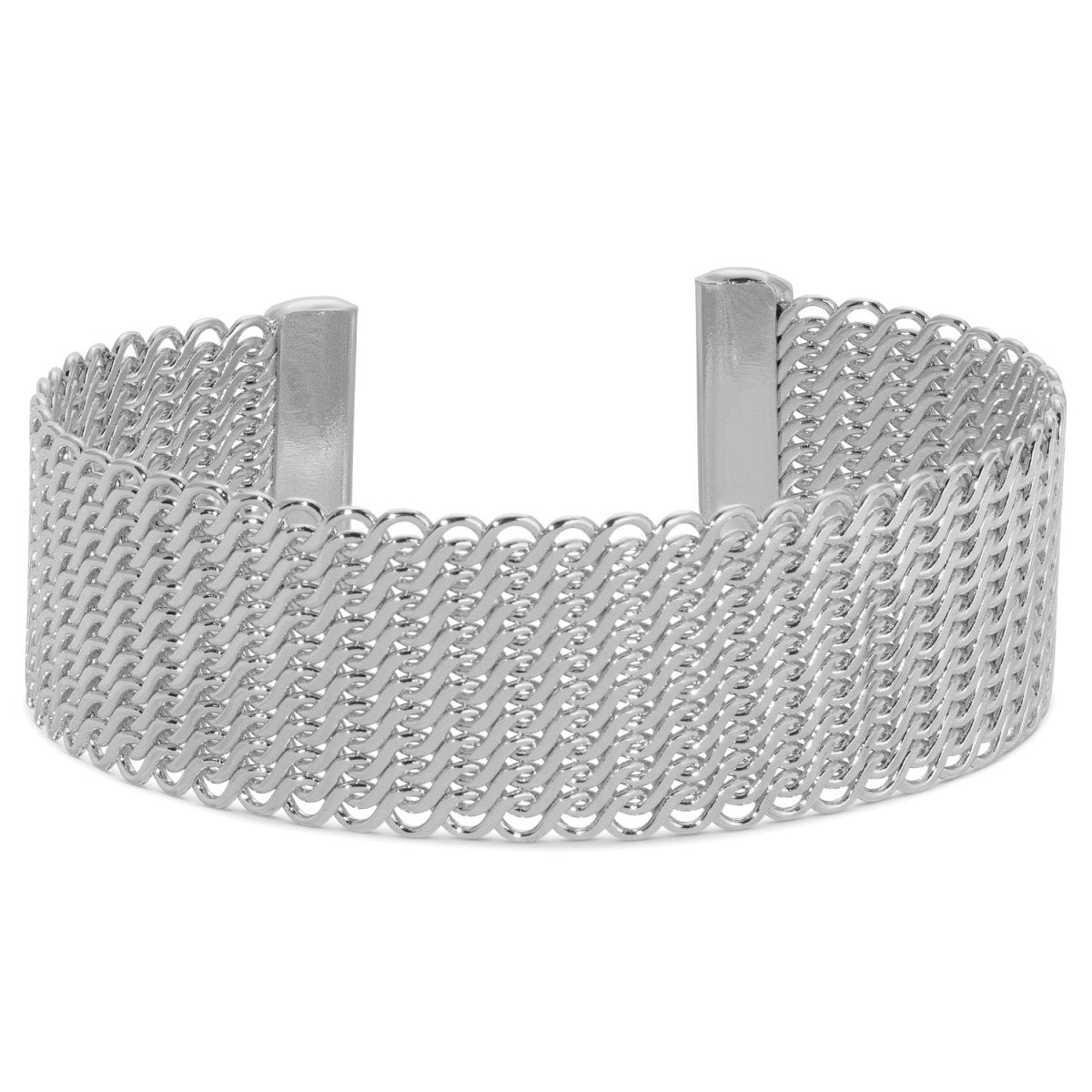 Interwoven Mesh Vibe Cuff Bracelet - Splendid Iris