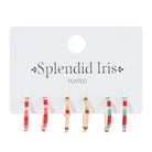 Combo 3, Petite Miyuki Delica Hoops - Splendid Iris