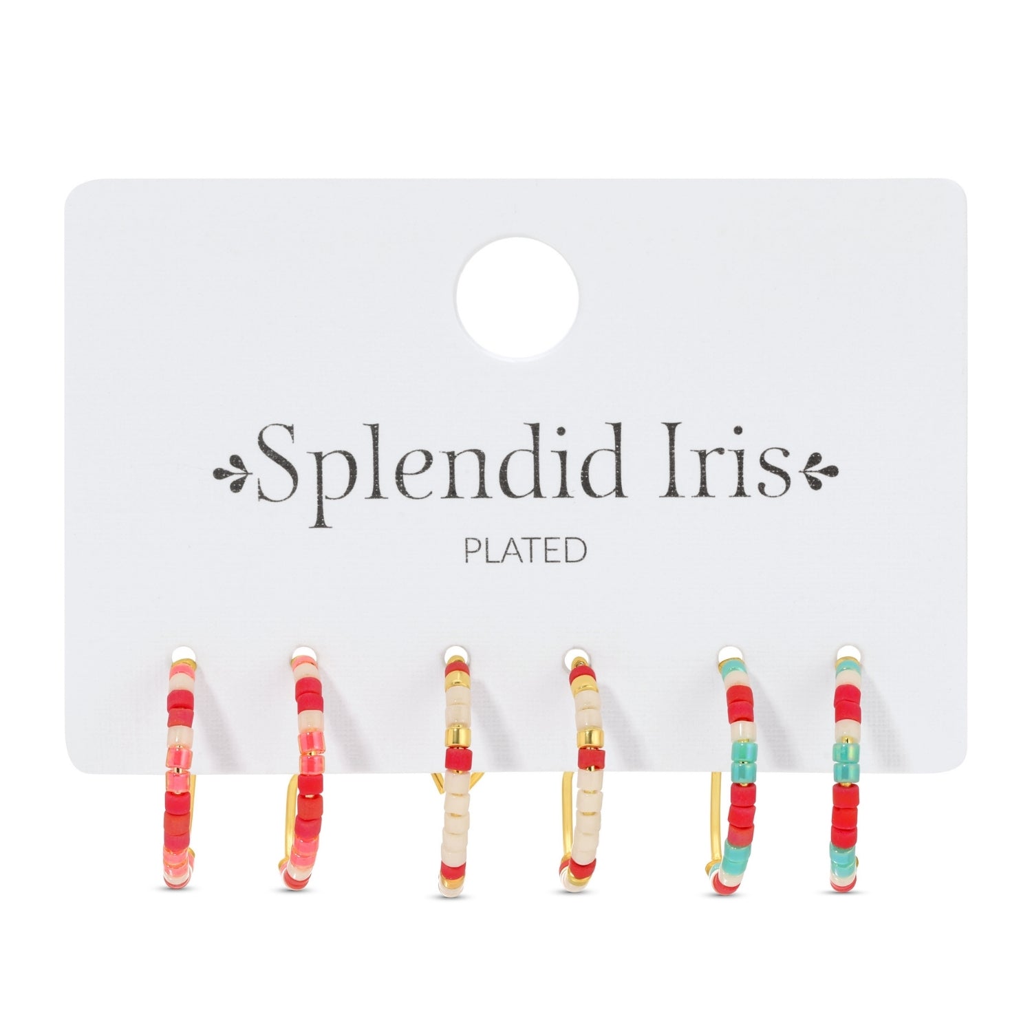 Combo 3, Petite Miyuki Delica Hoops - Splendid Iris