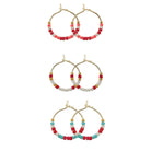 Combo 3, Petite Miyuki Delica Hoops - Splendid Iris