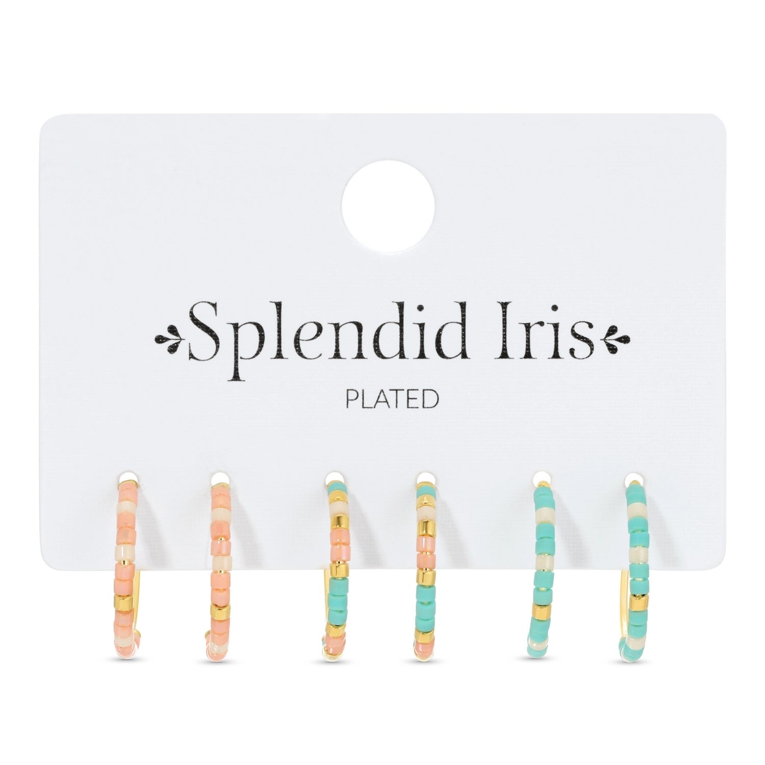 Combo 3, Petite Miyuki Delica Hoops - Splendid Iris