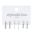 Combo 3, Petite Miyuki Delica Hoops - Splendid Iris