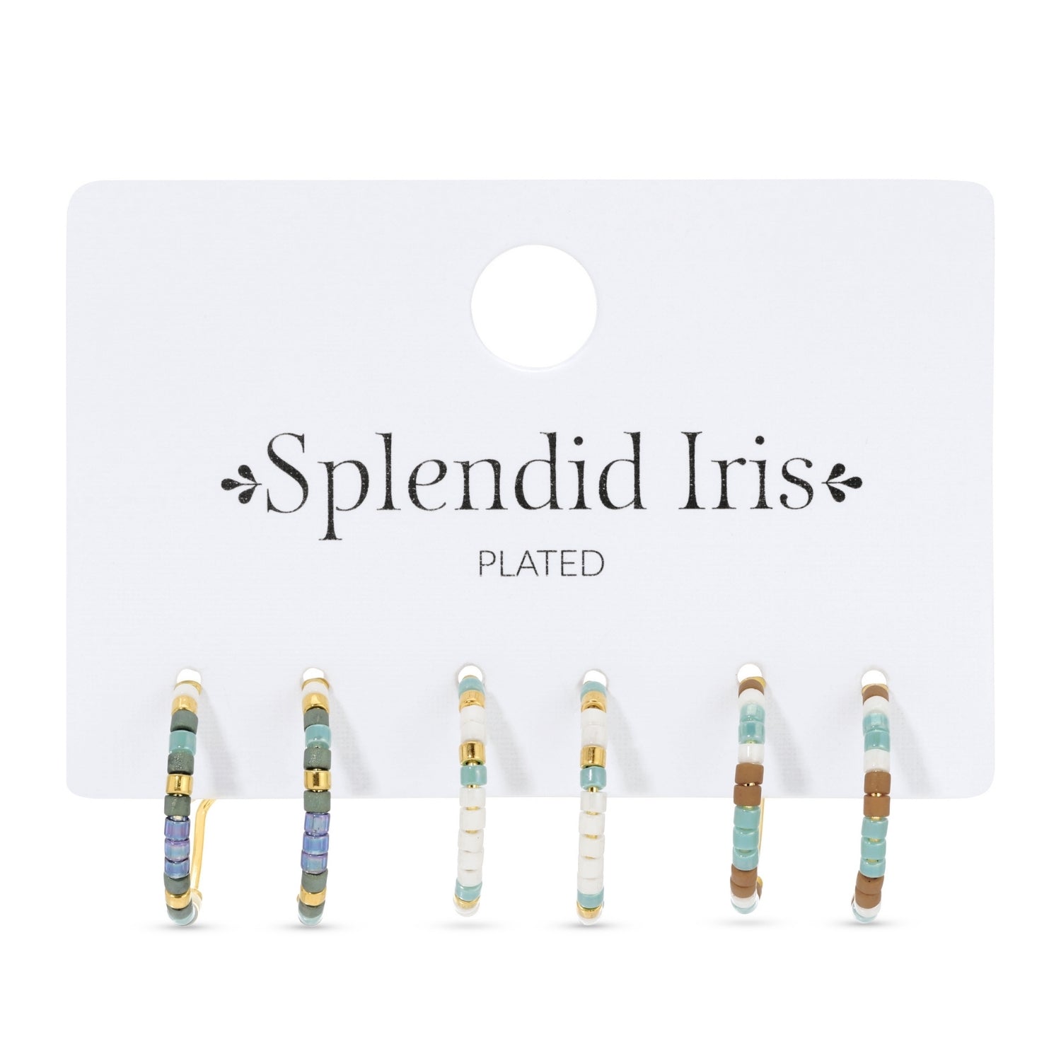 Combo 3, Petite Miyuki Delica Hoops - Splendid Iris