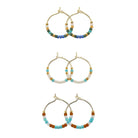 Combo 3, Petite Miyuki Delica Hoops - Splendid Iris