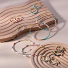 Combo 3, Petite Miyuki Delica Hoops - Splendid Iris