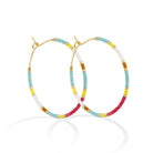 Miyuki Delica Hoop Earring - Splendid Iris