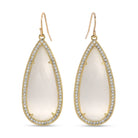 Phoebe, Long Shimmer Stone Earrings - Splendid Iris