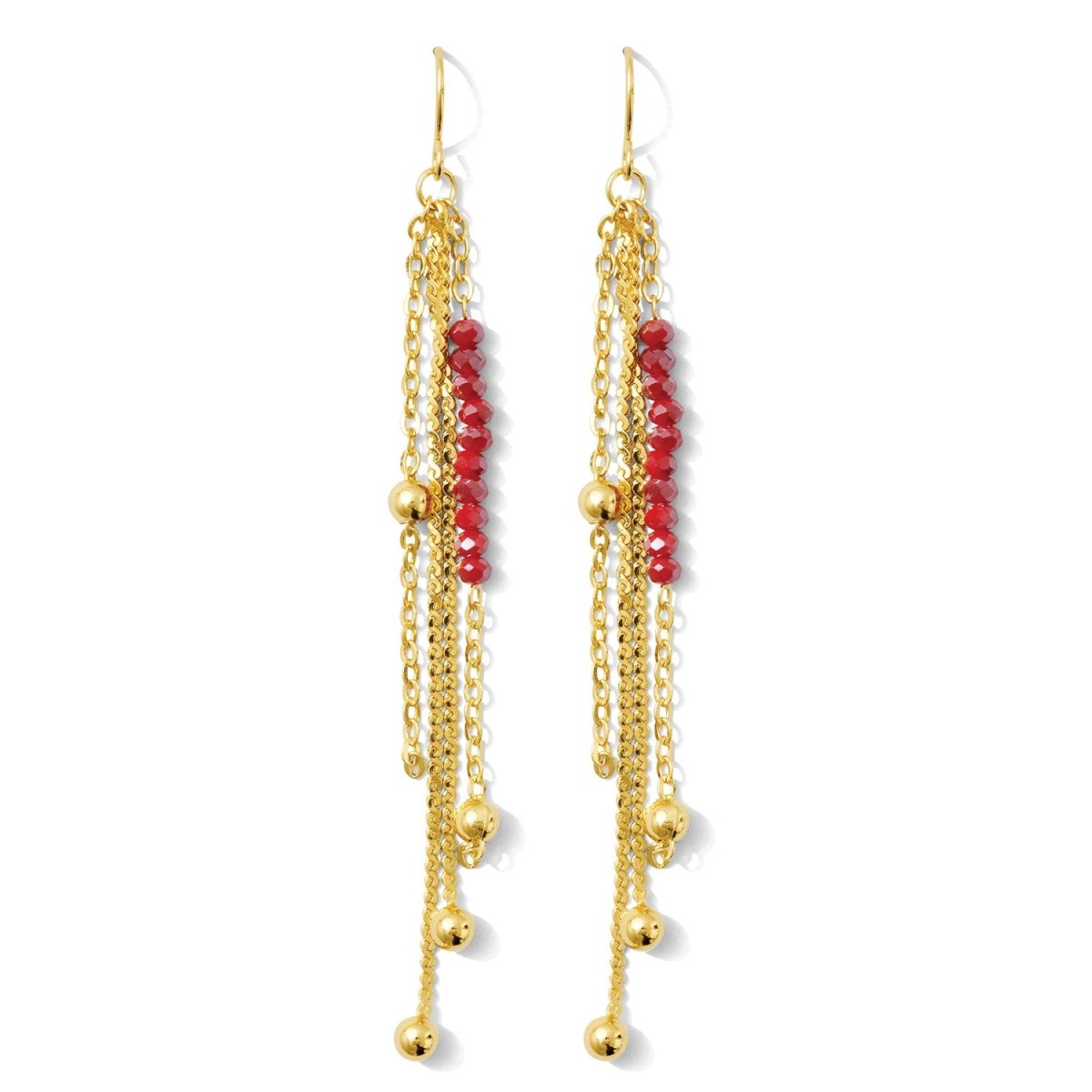 Long Earrings with a Pop of Color - Splendid Iris