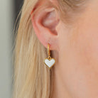 Colorful Heart Drop Huggies - Splendid Iris