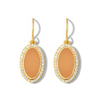 Pave Colorful Oval Earrings - Splendid Iris