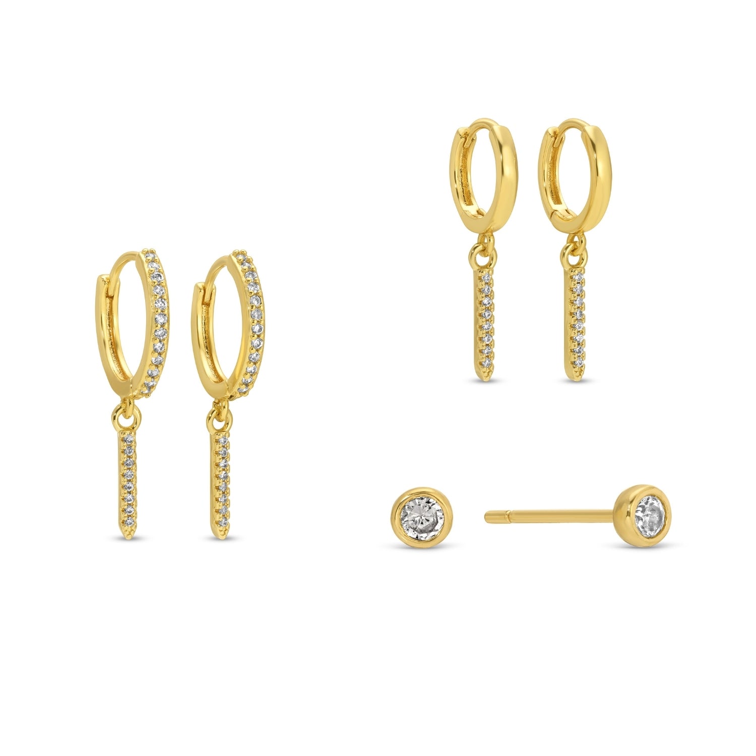Combo 3, Layered Up Earring Assortment - Splendid Iris