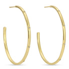 CZ Accented Large Delicate Hoops - Splendid Iris