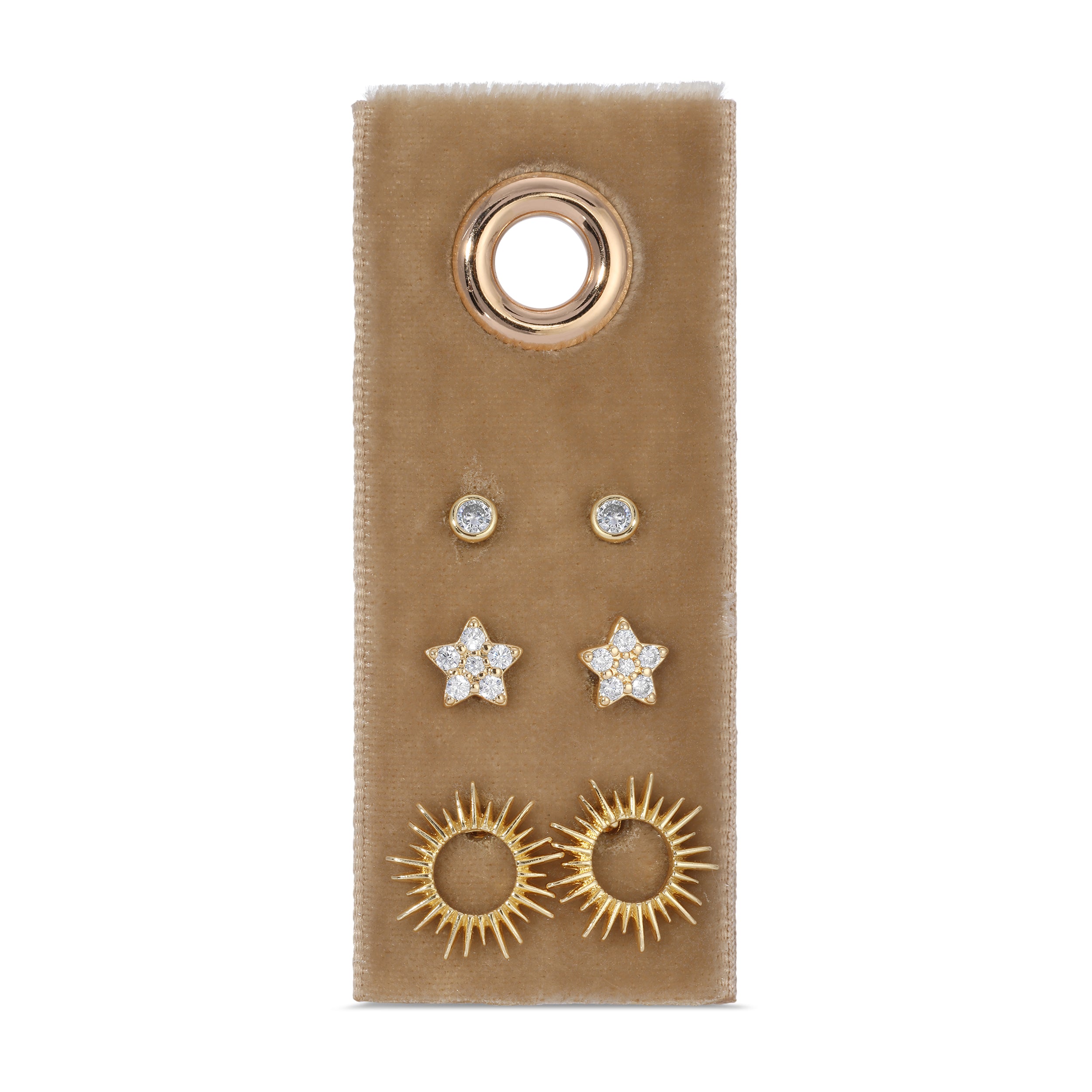 Flower Velvet Stud Gift Set - Splendid Iris