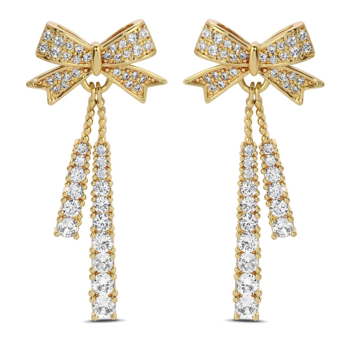 Hello Beautiful Long Bow Earrings - Splendid Iris