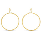 Large lightly hammered open circle earrings - Splendid Iris