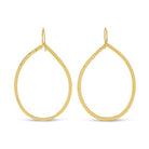Large lightly hammered open teardrop earrings - Splendid Iris