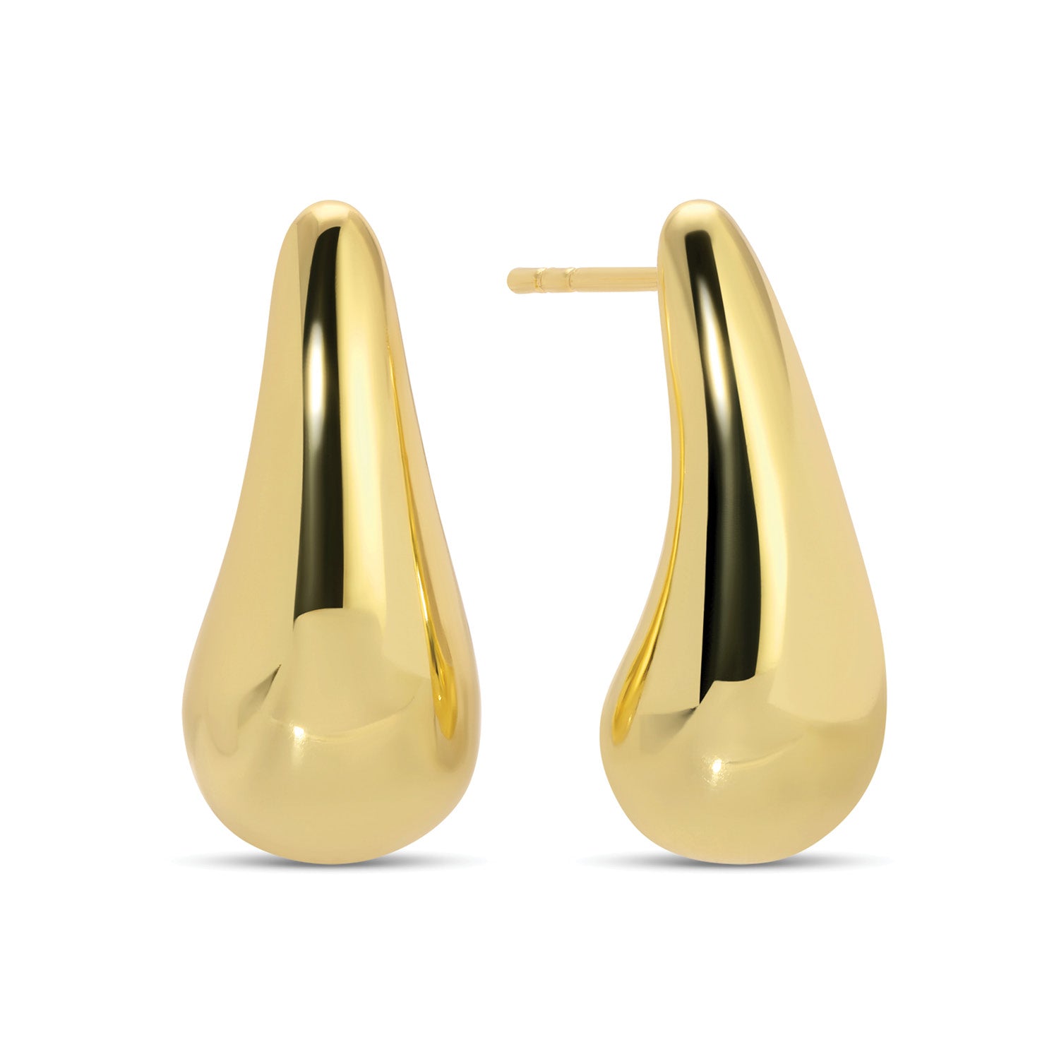 Narrow Teardrop Stud Earrings - Splendid Iris