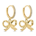 Pave Huggies with Bow - Splendid Iris