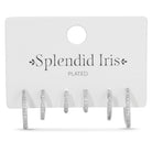 Combo 3, Delicate Pave Huggies - Splendid Iris