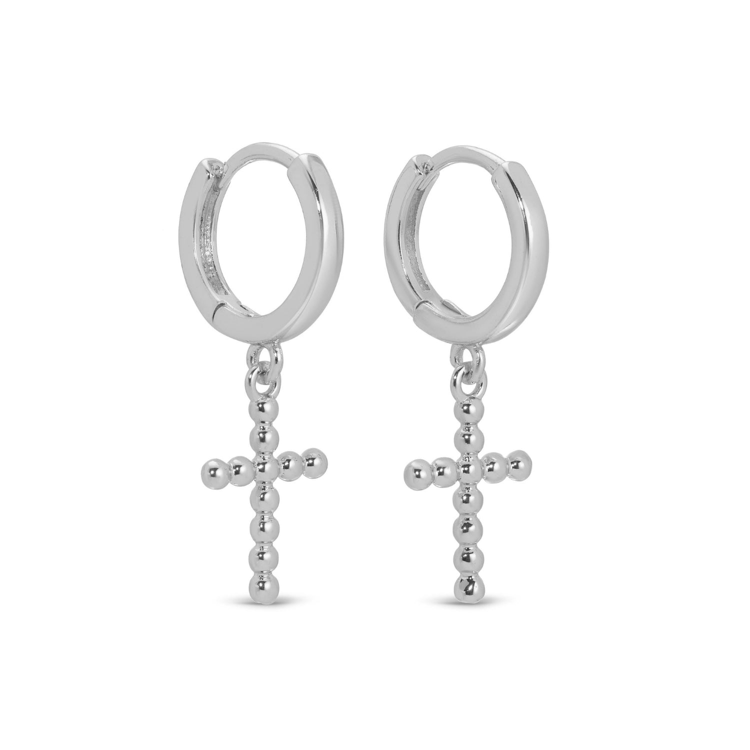 Cross Drop Huggies - Splendid Iris