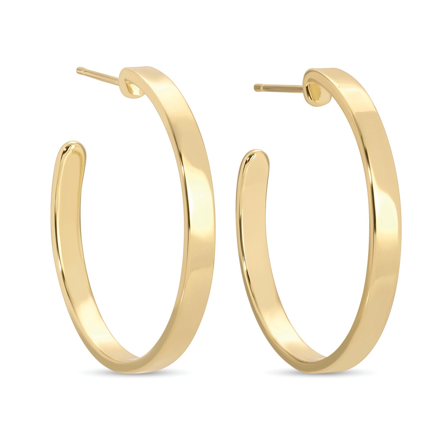 Abrie Leaf Hoop Earrings in gold | Ramy Brook