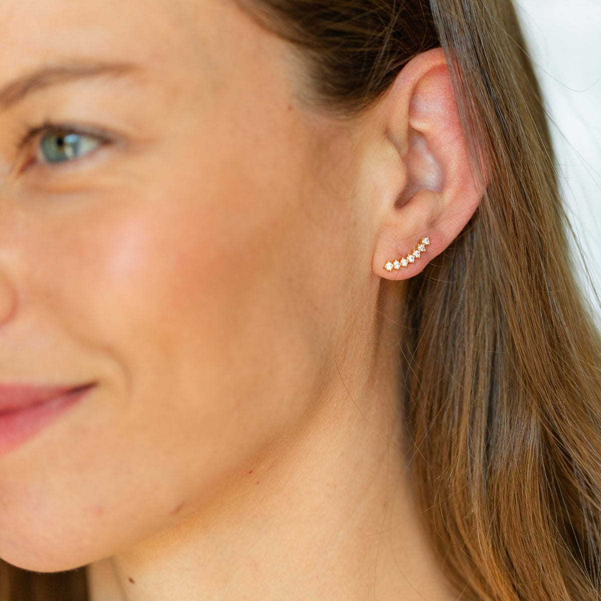 Glitz Crawler Stud Earrings - Splendid Iris