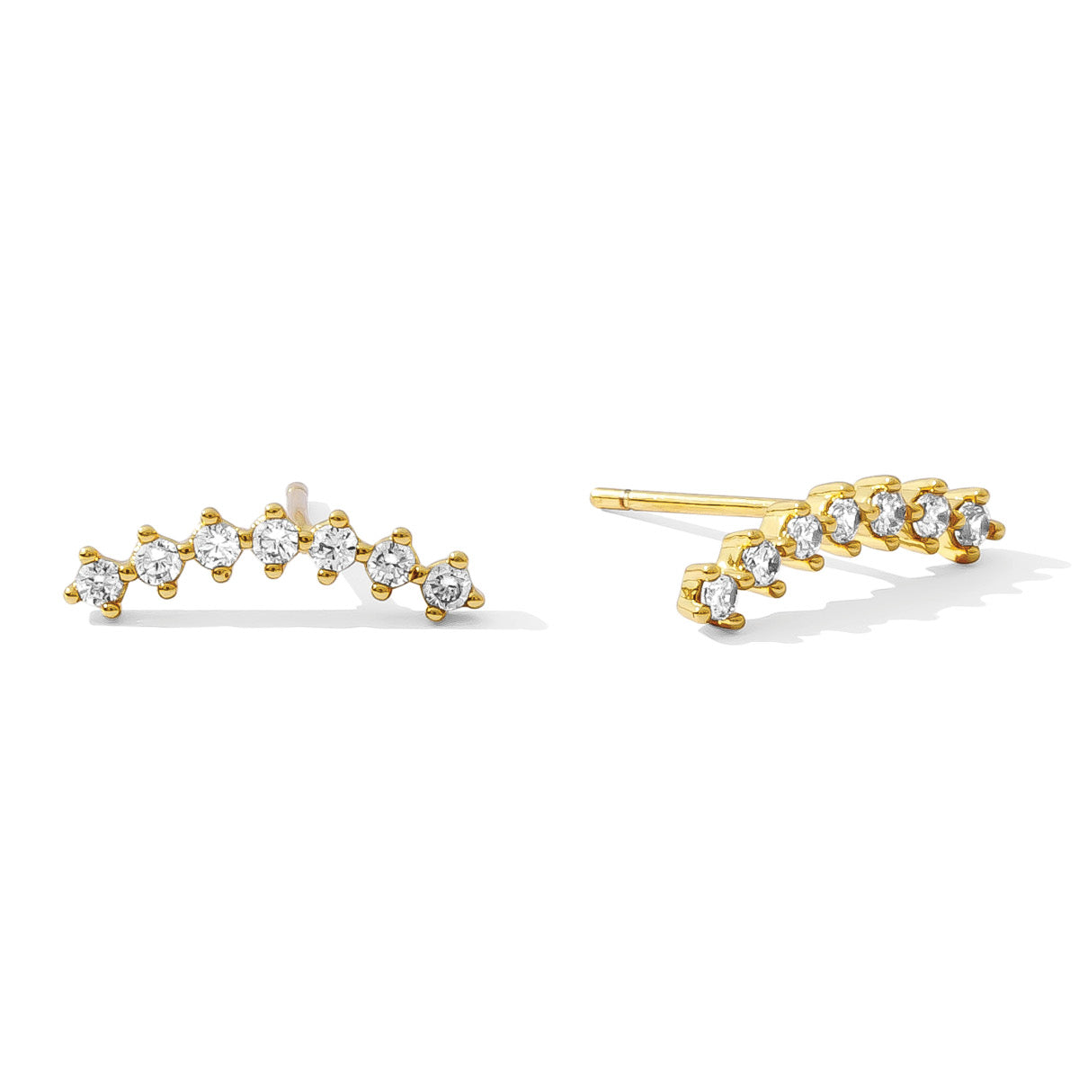 Glitz Crawler Stud Earrings - Splendid Iris