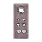 Heart Velvet Stud Gift Set - Splendid Iris
