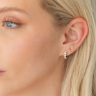 Small CZ Huggies - Splendid Iris