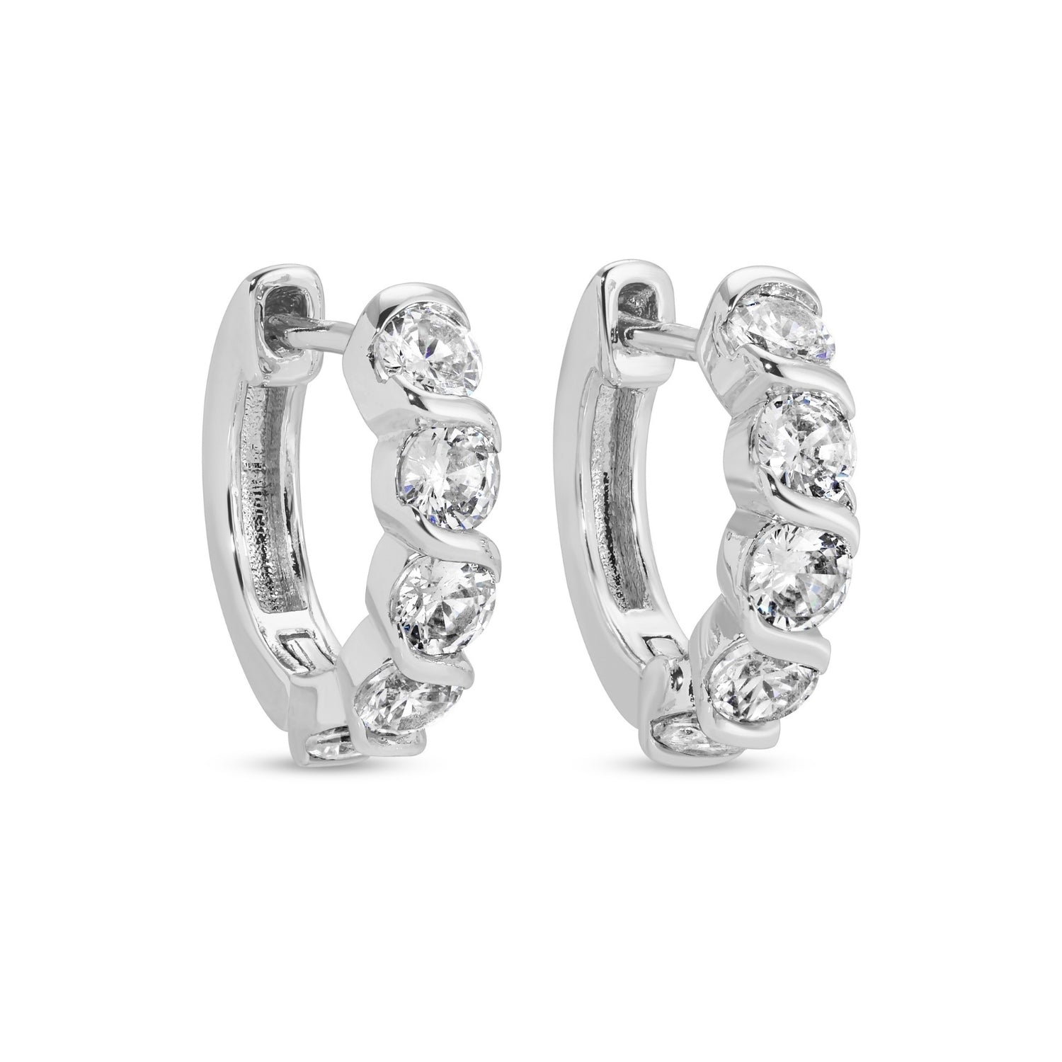 Small CZ Huggies - Splendid Iris