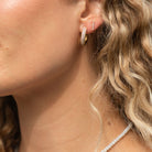 Sophisticated Vibes Pave Hoop - Splendid Iris