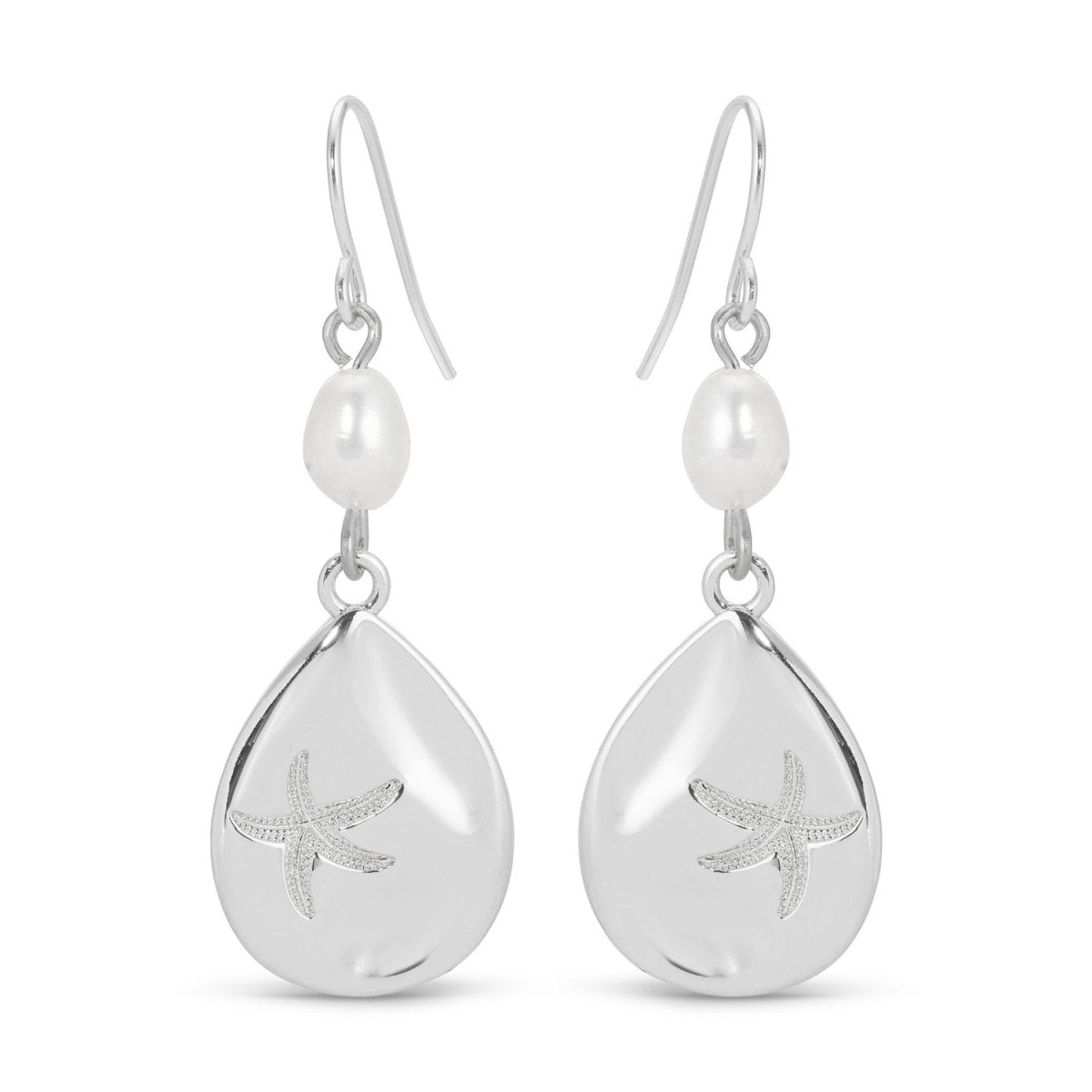 Starfish Accented Earrings with Pearl - Splendid Iris