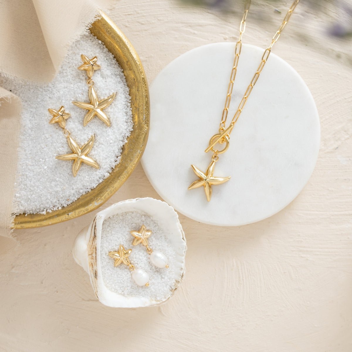 Starfish Statement Earrings - Splendid Iris