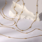 Long Cubic Zirconia Accented Necklace - Splendid Iris