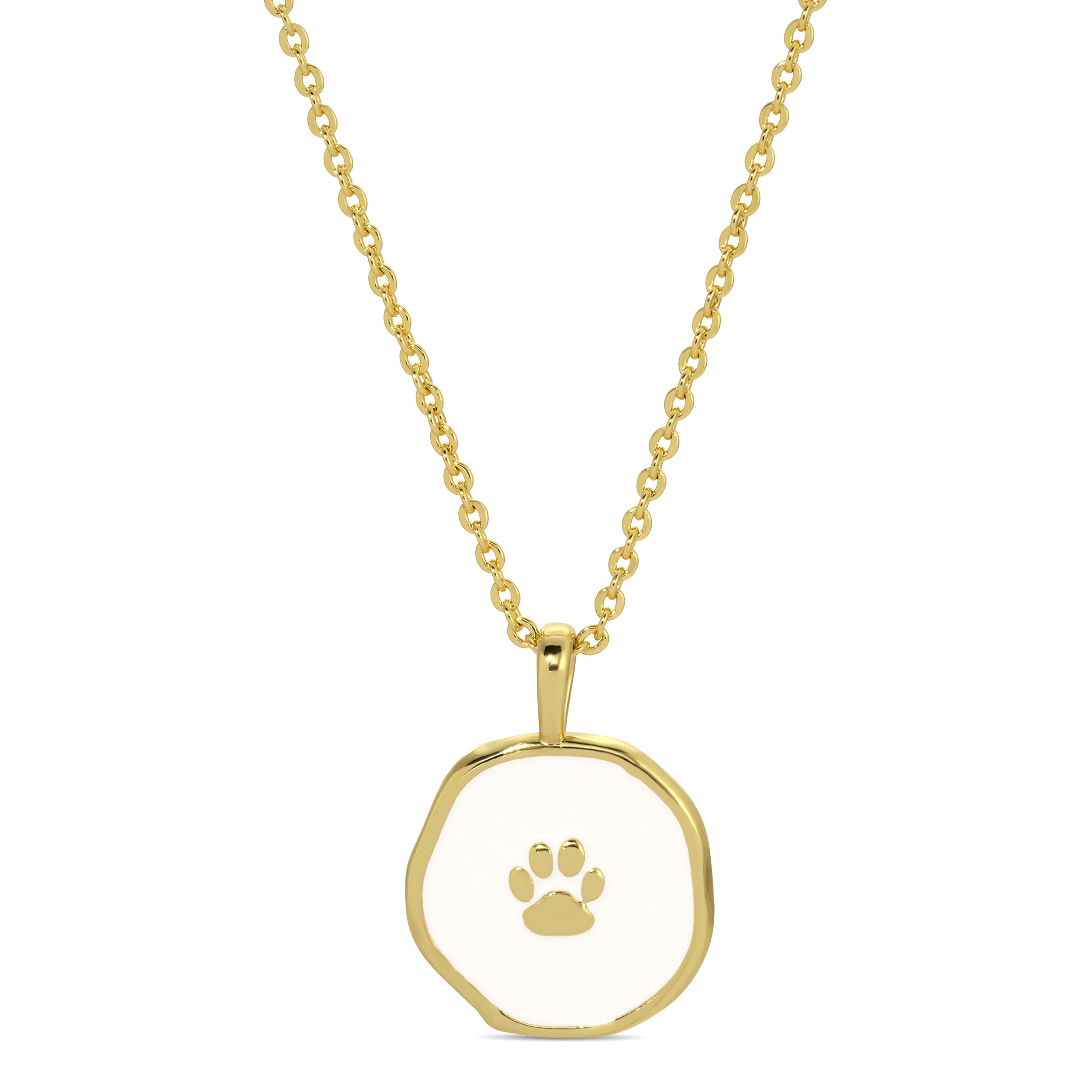 Animal Lover Pawprint Pendant Necklace - Splendid Iris