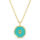Animal Lover Pawprint Pendant Necklace - Splendid Iris