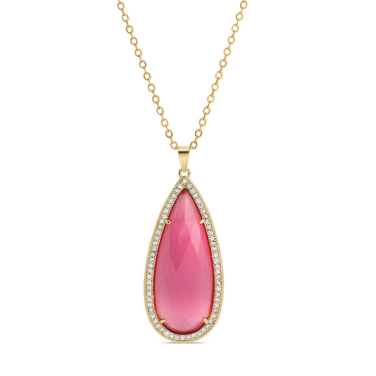 Piper Long Shimmer Stone Pendant Necklace - Splendid Iris