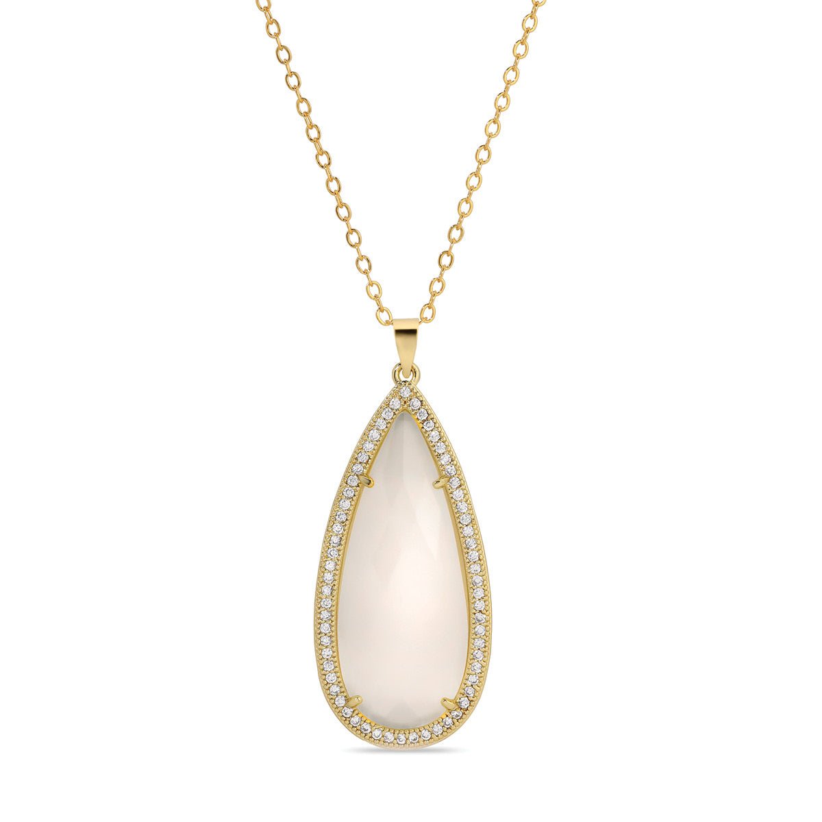 Piper Long Shimmer Stone Pendant Necklace - Splendid Iris