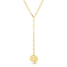Adjustable Lariat Swirl Pendant Necklace - Splendid Iris