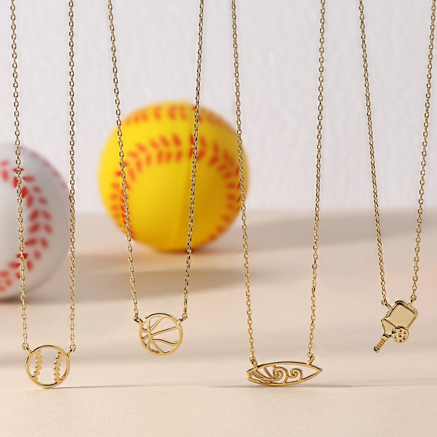 Basketball Petite Sports Necklace - Splendid Iris