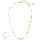 Beaded Pearl Necklace, Water Resistant - Splendid Iris