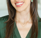 Double Layer Appeal Framed CZ Necklace - Splendid Iris