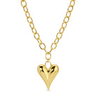 Elongated Bubble Heart Statement Necklace - Splendid Iris