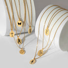 Etched Heart Oval Pendant Necklace - Splendid Iris