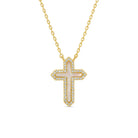 Feel the Faith, Shell Pave Cross Necklace - Splendid Iris