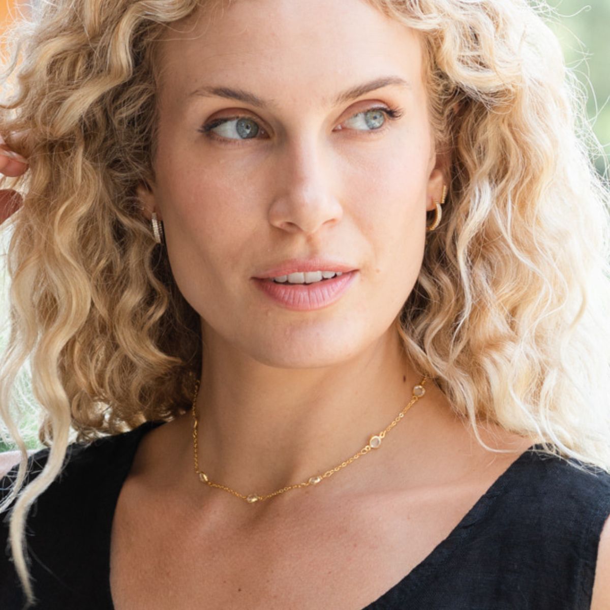 Crystal Accented Collar Necklace - Splendid Iris