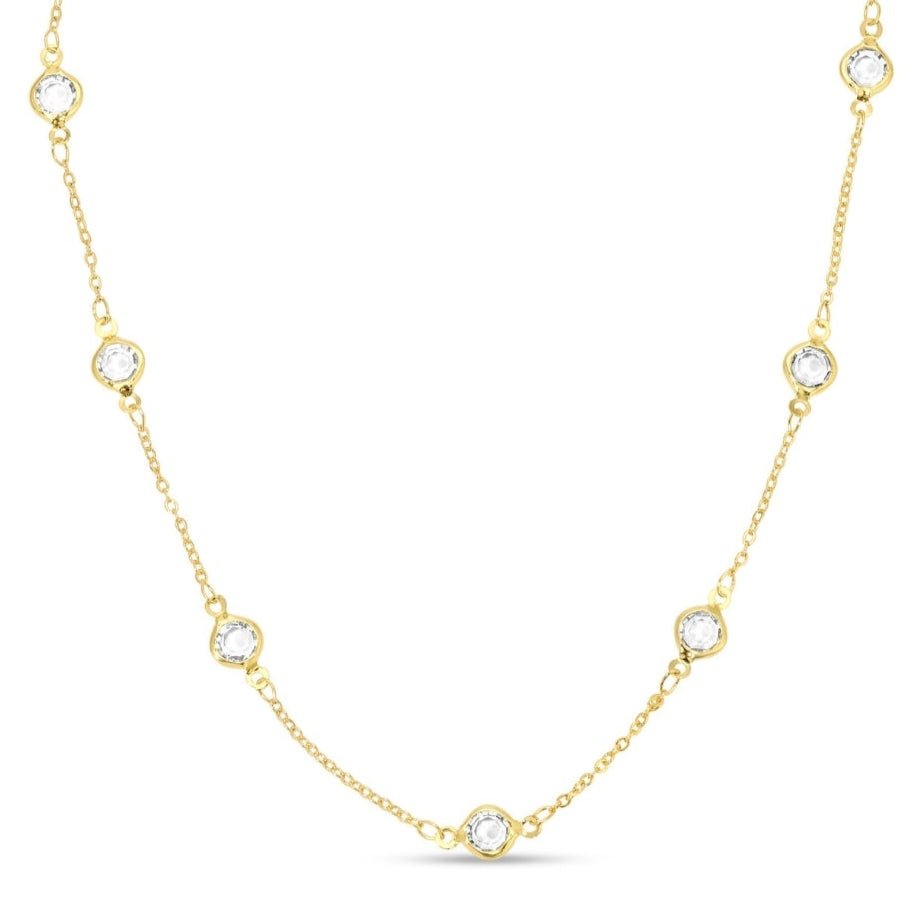 Crystal Accented Collar Necklace - Splendid Iris