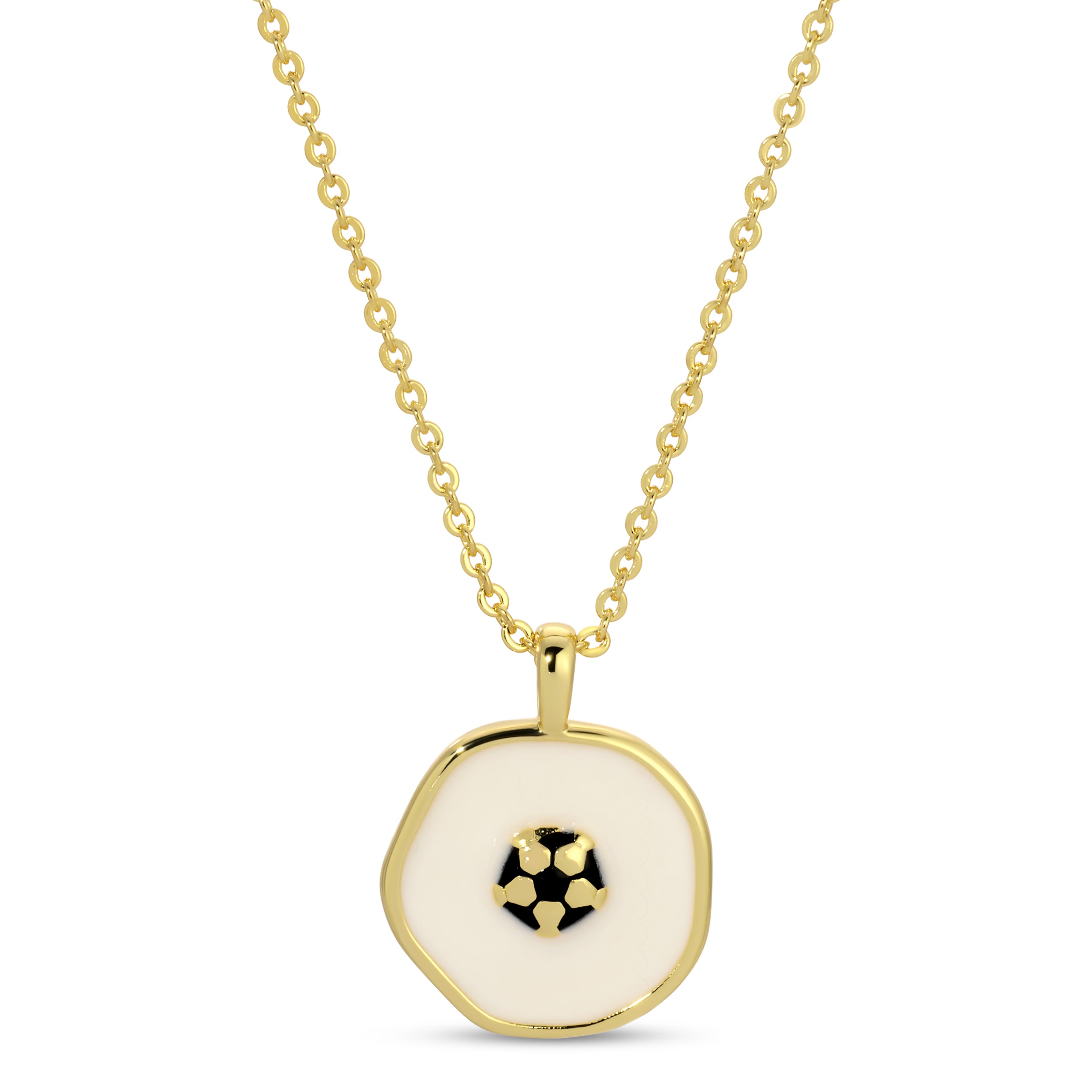 Goal!! Soccer Ball Pendant Necklace - Splendid Iris