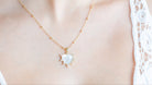 Heart and CZ Pendant Necklace - Splendid Iris